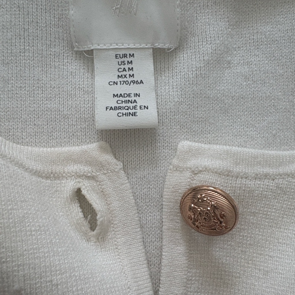 H&M Women's Cream Button-Up Jacket - Picture 6 of 6